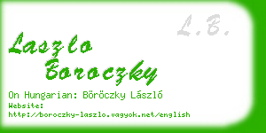 laszlo boroczky business card